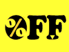 ％OFFロゴ